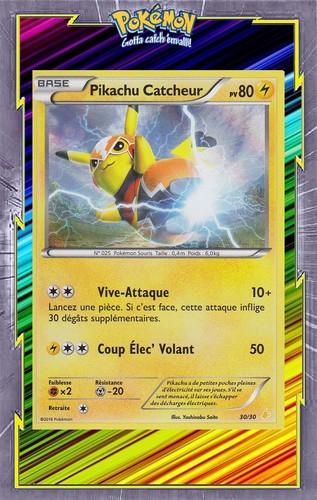 Pikachu catcheur holo - catcheur, holo-xy