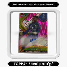 🧤 André Onana Auto /75 - Topps Finest 2024/2025 - Manchester United - Europa