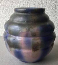 VASE BOULE en GRÈS .  ART