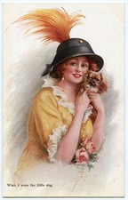 illustrateur . Jolie femme et son chien . Pékinois . Dog . Pekinese