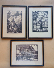 Lot de 3 petites gravures