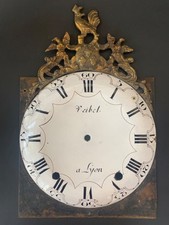 Ancienne  façade horloge comtoise 18ème signé Veibel à Lyon