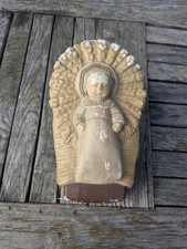 Grand santon terre cuite Jésus crèche Noël Lg 14 cm 