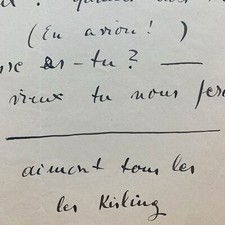 Lettre de Kisling à Carco écrite à un mois de l'armistice.
