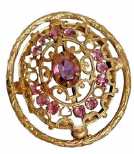 Broche Art Nouveau Laiton