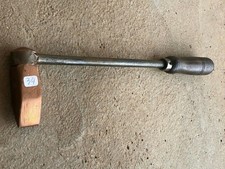 (n°34) OLD TOOL / outil ancien, gros fer à souder tête en cuivre 