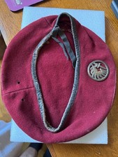 béret Commandos Parachutistes amarante 3 parties indochine 1947 insigne Béranger