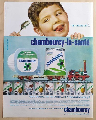 Publicité papier yaourt - papier,
