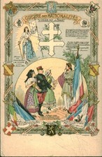 Carte postale ancienne guerre des nationalités Champenois Paris