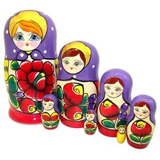 Poupee Russe foulard violet/