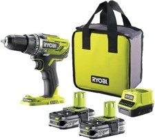 RYOBI 18V ONE+ Perceuse Visseuse Sans Fil + 2 Batteries x 1,5Ah + Sac + Chargeur