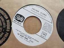  DISQUE 45T JUKE BOX DE JULIEN CLERC SANS POCHETTE  " CE N'EST RIEN "