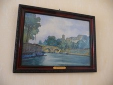 AQUARELLE VUE DE PARIS juin 1913 peintre F. METEREAU