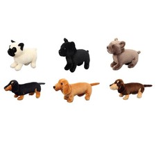 Jouet en peluche pour chien de dessin animé, chien teckel, poupées en peluche,