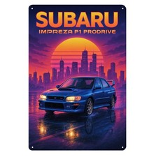 Affiche métal voiture Subaru