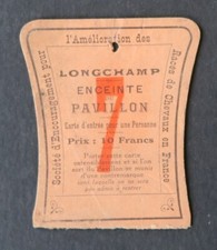 Carte d'entrée LONGCHAMP