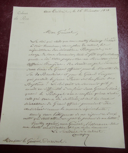 Baron camille fain autographe - fain,