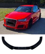 Spoiler avant noir brillant pour AUDI RS3 8V Sportback phase 1 04/2012 à 04/2016
