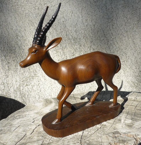 Antilope bois sculpté - en, –