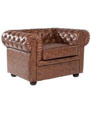 Fauteuil cuir marron - en,