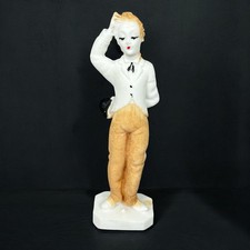 Figurine statue en biscuit 1937 Laurel & Hardy rare vintage