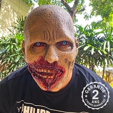 Masque d’Halloween Cosplay Zombie Infecté Déchiré Horreur Effrayant Peur Farce