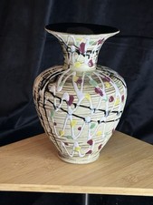 Céramique Vintage - Fratelli Fanciullaci - Vase à décor tourbillon émaillé 1950