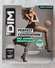 Collant noir perfect contention, jambes infatigables, 25D plumetis marque DIM