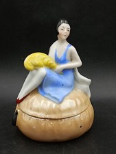 Boîte Art Nouveau Baigneuse Porcelaine De Sitzendorf