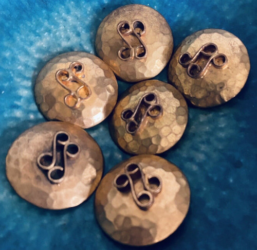 Anciens boutons métal doré - 6,