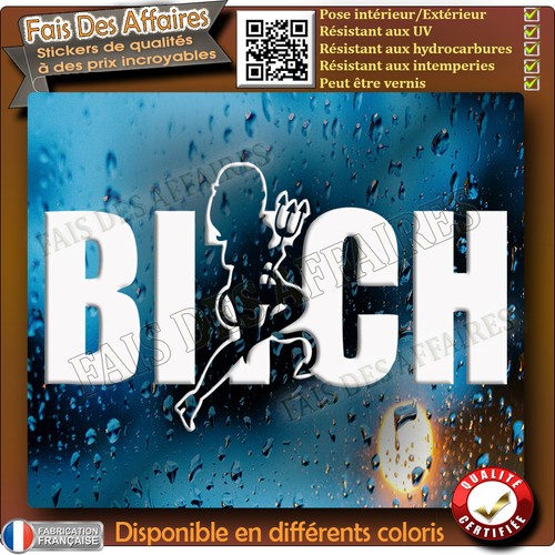 Sticker autocollant bitch