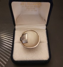 Bague Ancienne 1930-40 Argent Nacre