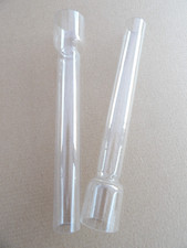 Lot de 2 Verres droit de lampe à Pétrole type 10  . Occasion.