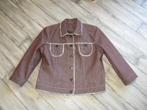 Veste marron chiné avec