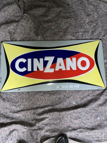 Plaque émaillée cinzano - émaillée,