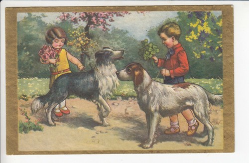 Cpa animal fantaisie - -, chien