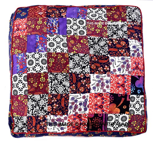 Indien patchwork coton coussin - patchwork,