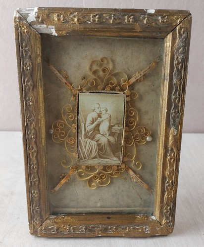 Ancienne reliquaire tableau - reliquaire,