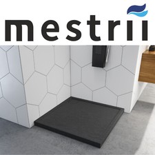 Bac de Douche Receveur Noir Super Plat Duschplatte Aspect Pierre Bau-Höhe 5 CM