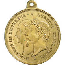France, Médaille, Napoléon III, Exposition universelle de Paris, 1867, Laiton