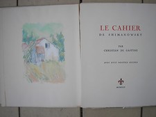 CHRISTIAN DE GASTYNE LE CAHIER DE SHIMANOWSKY 1949 ALGER 8 POINTES SECHES E.O.