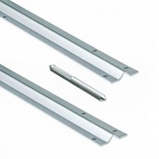 Lot de 2 rails à visser 293 pour portail coulissant et une jonction - L600cm CO