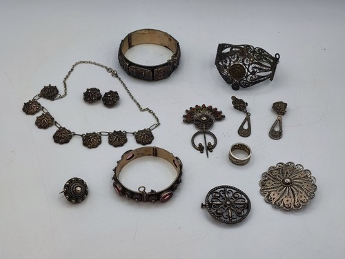 Lot bijoux argent ancien - bijoux, en