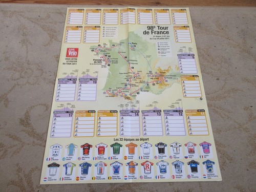 Cyclisme carte tour - carte, france