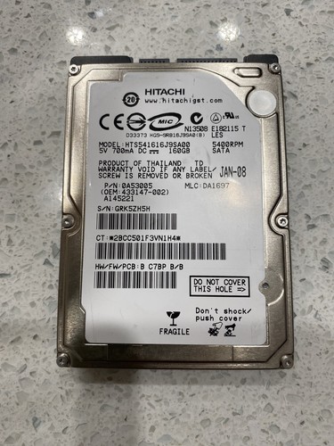 Hitachi hts541616j9sa00 160gb - hts541616j9sa00,