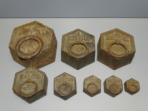 Lot poids anciens - de,