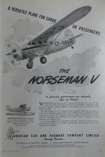 1/1947 PUB CANADIAN CAR FOUNDRY NORSEMAN V USAAF C-64 CF-OBG ORIGINAL AD