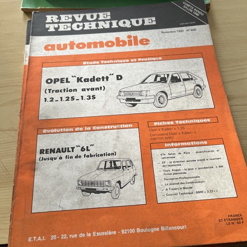 Revue technique opel kadett - revue,