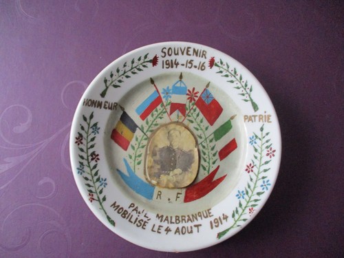 Militaria assiette souvenir - assiette,