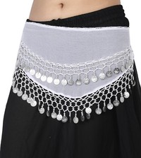 2 rangées enfant danse du ventre costume hanche écharpe triangle tribal pièce...